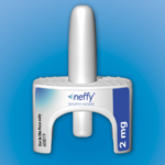 A picture of an epinephrine nasal spray for the treatment of severe allergic reactions